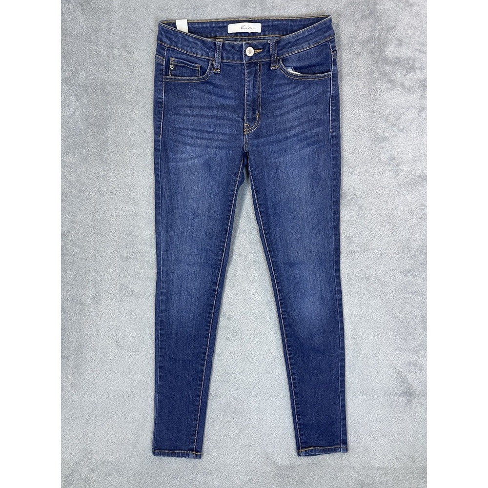 KanCan Jeans Womens 26 Blue Denim Dark Wash Mid Rise Skinny Ankle Stretch